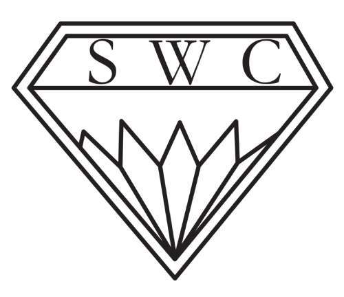 A black and white image of the swcdiamond logo.